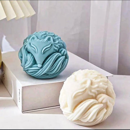 Sleeping fox candle
