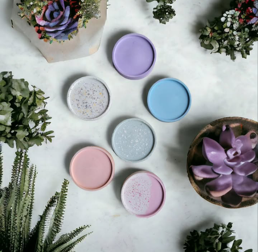 Round coasters.