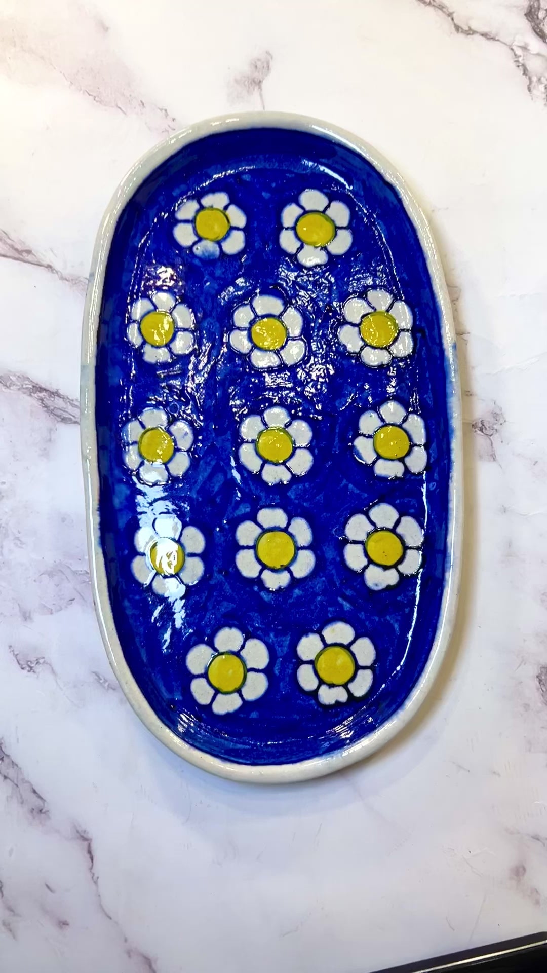 Flower Bud Ceramic Platter