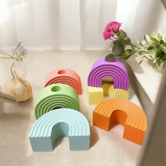 Rainbow candel holder