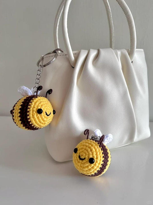 Bumble bee bag charm.