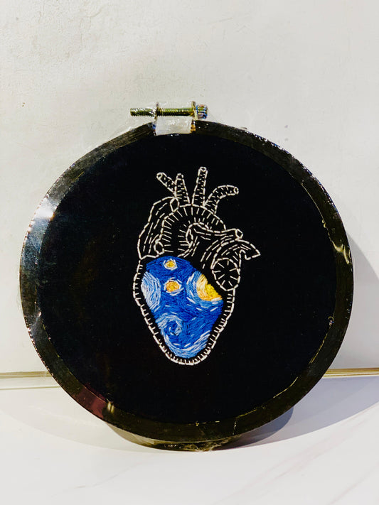 Embroidered Hanging Heart Hoop