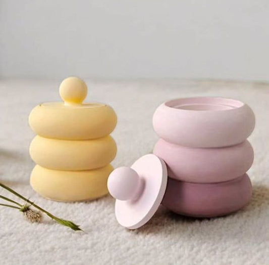3 tier vase with lid